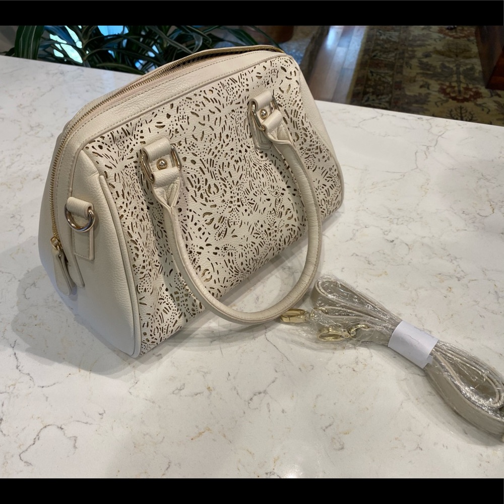 Winter white purse